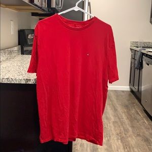 Red Micro Logo Tommy Hilfiger Tee